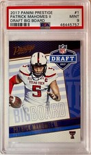 2017 Panini Prestige Patrick Mahomes II #1 MINT PSA 9 | Draft Big Board | Invest