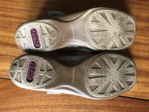 Rieker Anti-stress  Doris 66Mary Jane Comfort Shoes Beige Perforated 42 Us 10 - Picture 5 of 6