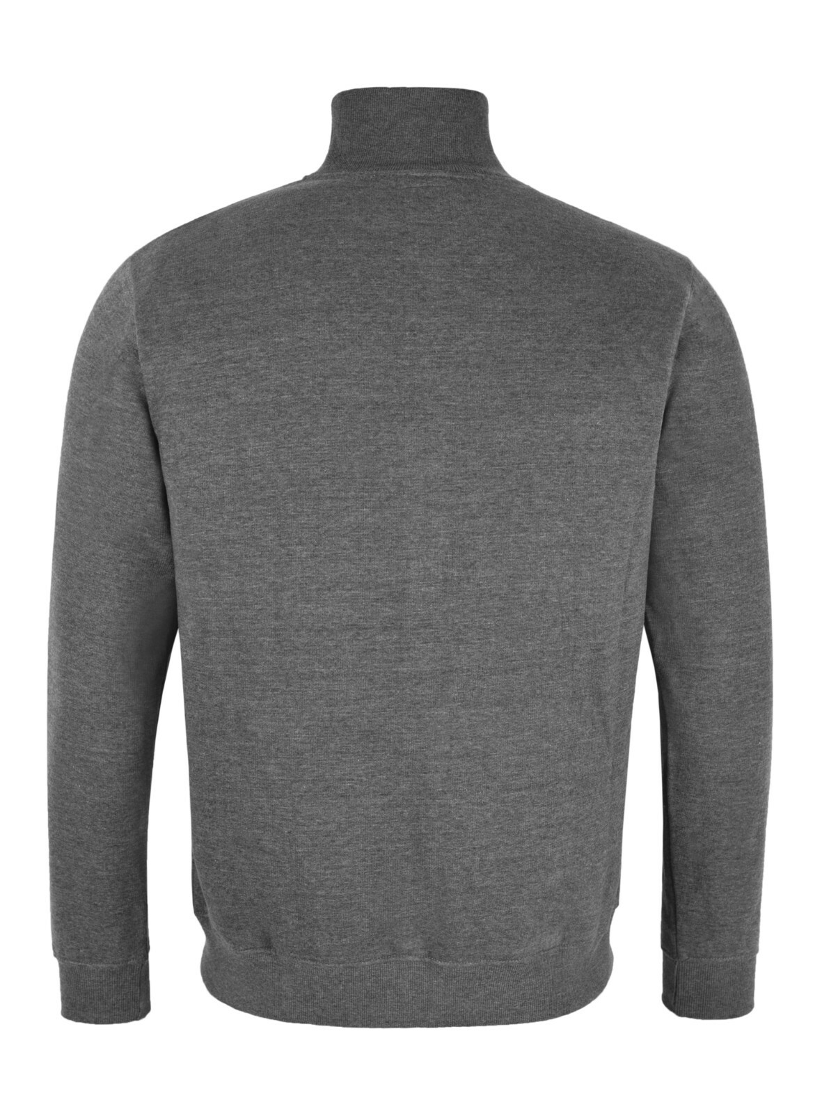 Mens Fleece Knitted Zip Up Plain Cardigan Funnel Neck Collar Jumper Top Charcoal eBay