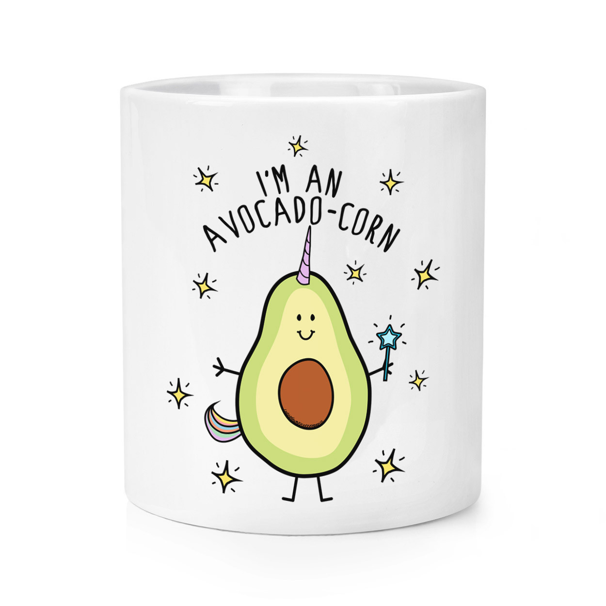 I'm An Avocadocorn Makeup Brush Pencil Pot - Avocado Unicorn Funny
