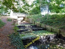 Photo 6x4 Mill stream cascade Feltham/TQ1073 A high level mill stream re c2012