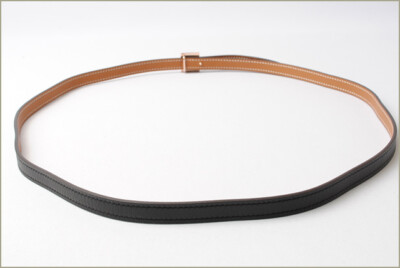 Hermes AUTH belt Reversible Belt/Irene #95 Black/Brown Swift  display picture 2