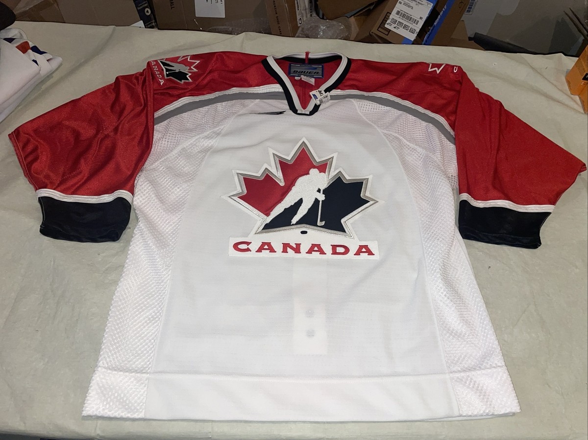 【ほぼ完品】　90s NATO international Nwt Authentic Canada JERSEY Olympics HOCKEY Bauer Mens Nagano 48