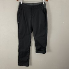 Royal Robbins Pants Womens Black Fall Jammer Size M Roll Up Pockets UPF 50