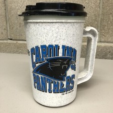 Vintage Carolina Panthers 1993 Travel Mug Team NFL 22oz With Lid