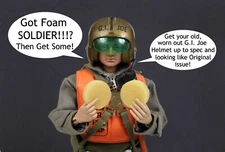 Foam Replacement Insert Pads for Vintage GI Joe Helmets - Pilot Astronaut - READ