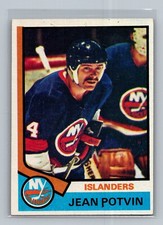 1974-75 Topps Jean Potvin #101 - New York Islanders - EX to EX+