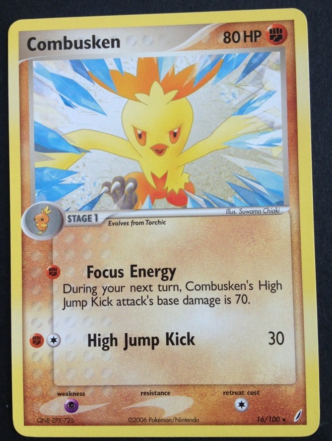 Pokemon TCG Card - Crystal Guardians 16/100 - COMBUSKEN Mint Rare (P148)