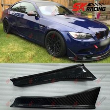 Carbon Fiberblack Front Bumper Canards Fins Fits Bmw M3 E90 E92 E93 2008-2013
