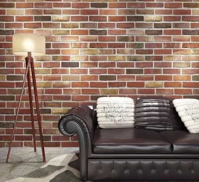 Art3d  - 30 Pack 52.5 Sq.Ft Faux Brick 3D Wall Panels Peel and Stick in Red