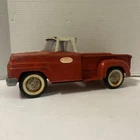 Vintage Tonka Dodge Pick Up Truck Pressed Steel 14" Step Side Red White Cab