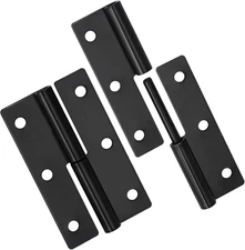 2 PCS Black Lift off Hinge 2.5Inch Stainless Steel Detachable Small Lift off