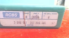 Vintage-- RCBS --.357 Mag--3- Reloading Dies in Box- -used-clean