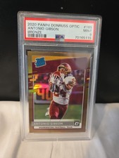 2020 Donruss Optic Rated Rookies Bronze Prizm Antonio Gibson PSA 9 Rookie RC