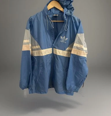 Adidas Windbreaker Jacke Size L 🏸🏸 Retro Vintage Track JACKET 🌧 Regenjacke - Bild 1 von 4