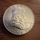 1950 Franklin Half Dollar 90% Silver Bright Collector Coin