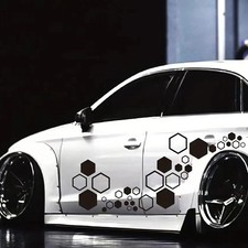 52 PCS Honeycomb Decals Vinyl Hexagonal Graphics Sticker Car Body Side Exterior