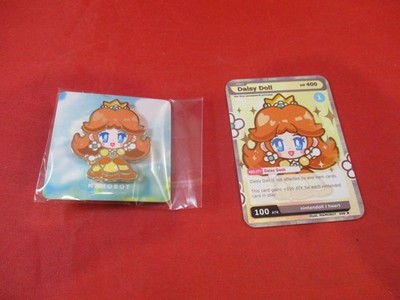 Princess Daisy from Nintendo Super Mario Bros Chibi Doll Style Mamobot Pin +Card