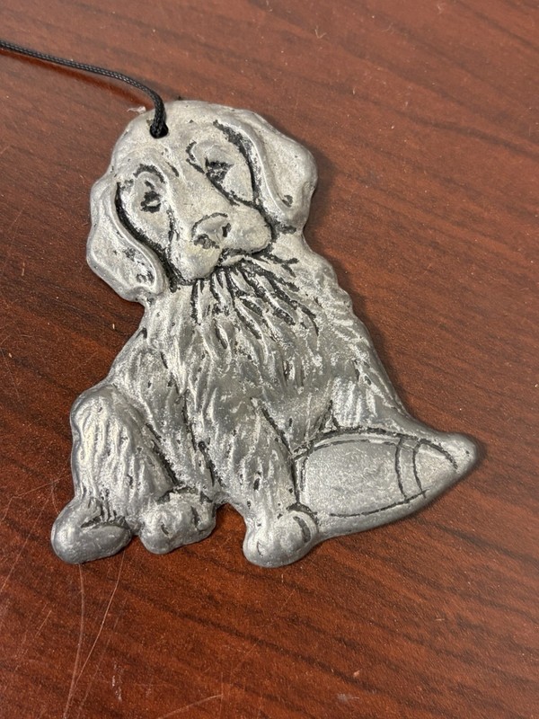 Vintage Carson Pewter Wind Chime Dogs 