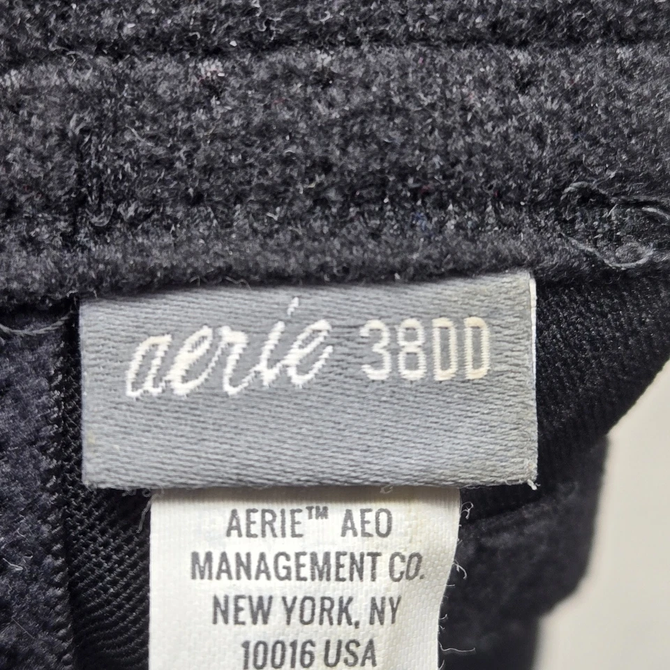 Sujetador Aerie para mujer 38DD negro floral camiseta correa de encaje inalámbrica Foto 4 de 4