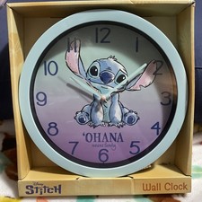 Disney's Lilo & Stitch Analog Wall Clock Blue New In The Box