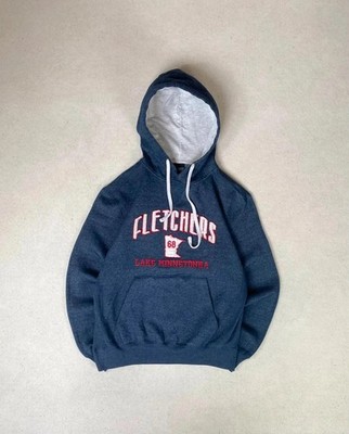 Pullover Hoodie Sweatshirt bestickt Embroded Lake Minnetonka us in 80% Baumwolle Blau M
