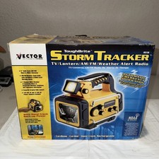 VINTAGE VECTOR VEC135 STORM TRACKER TV WEATHER ALERT AM/FM RADIO OPEN BOX