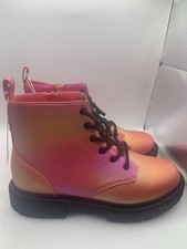 Art Class Kayden Pink Combat Boots Girls Size 5 Big Kids NWT ST