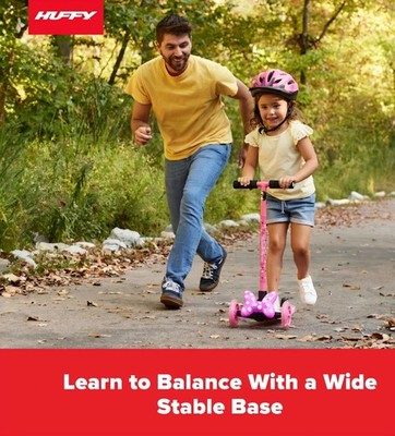 Disney Minnie 3 Wheel Lights and Sounds Tilt Turn Scooter For Kids Ages 3+years,