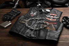 Strong Men Silver Metal Biker Wallet Chain Skeleton Skull Charm Biker Trucker