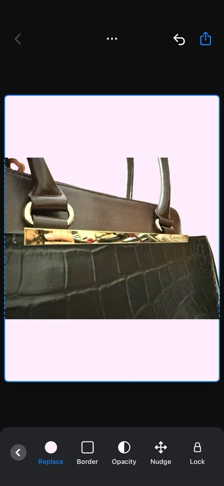 Bolso Cartera Bolso de Mano Antonio Melani Pasas/Cocodrilo Negro Cuero Repujado Precio de venta sugerido por el fabricante $239 Foto 3 de 4