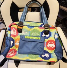 iSafe Adventurer Baby groß blau Fahrzeug Druck Kinderwagen Reise Organizer Tasche