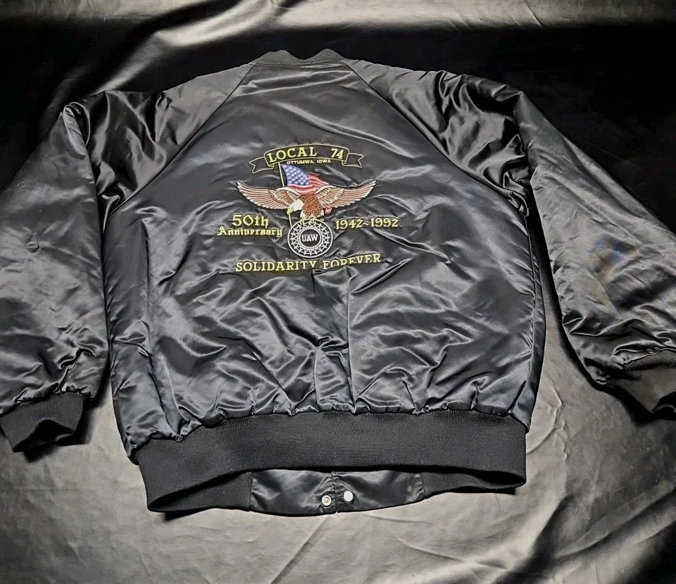 De colección. Chaqueta UAW (United Auto Workers) "Jack" Skilled Trades 1992 Local 74 Grande Foto 2 de 4