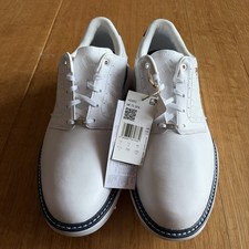 Adidas MC70 SPK Mens Spiked Leather Golf Shoes White/Navy UK 11