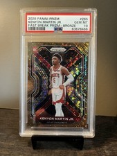 2020-21 Panini Prizm Kenyon Martin Jr. Fast Break Bronze Rookie RC /20 PSA 10