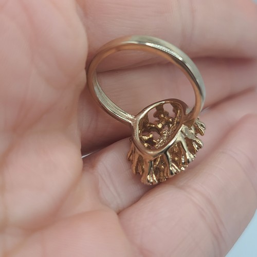 Camrose Cross Ring JBK Jacqueline Kennedy Red Size 6.5 - Picture 4 of 8