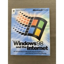 Vintage Microsoft Windows 98 and the Internet Guide Book 1998 Manual PC Computer