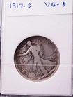 1917-s  OBV Walking Liberty Half Dollar  50c silver coin tough DATE