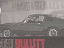 RARE Steve McQueen Bullitt 1968 Ford Mustang GT SEALED w Figure 1:43 Greenlight