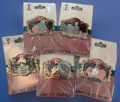 DEC TWDC Exclusive  Dumbo 80th Anniversary Pin Series Complete Set, Lot 5 of LE