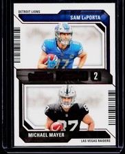 2023 Panini Contenders Sam LaPorta Michael Mayer #13 Round Numbers RC
