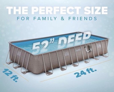 Summer Waves Elite 24 x12 x52  Rectangular Above The Ground (liner Only)