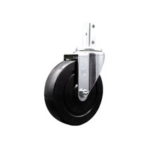 5 Inch Hard Rubber Wheel Swivel 3/4 Inch Square Stem Caster Service Caster