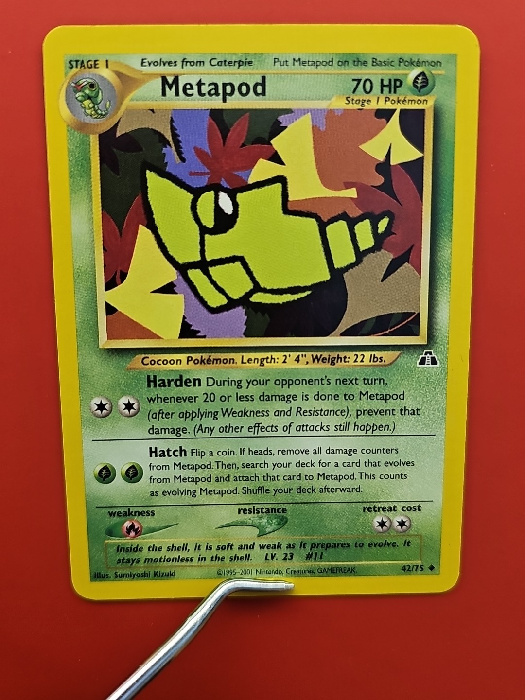 Pokemon TCG Metapod 42/75 1st Edition Neo Discovery
