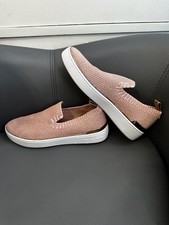 MICHAEL Michael Kors Skyler Rose Gold Metallic Knit Slip-On Sneakers