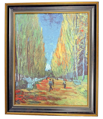 Fine Art Print on Canvas Van Gogh s 1888  L Alle des Alyscamps  Framed