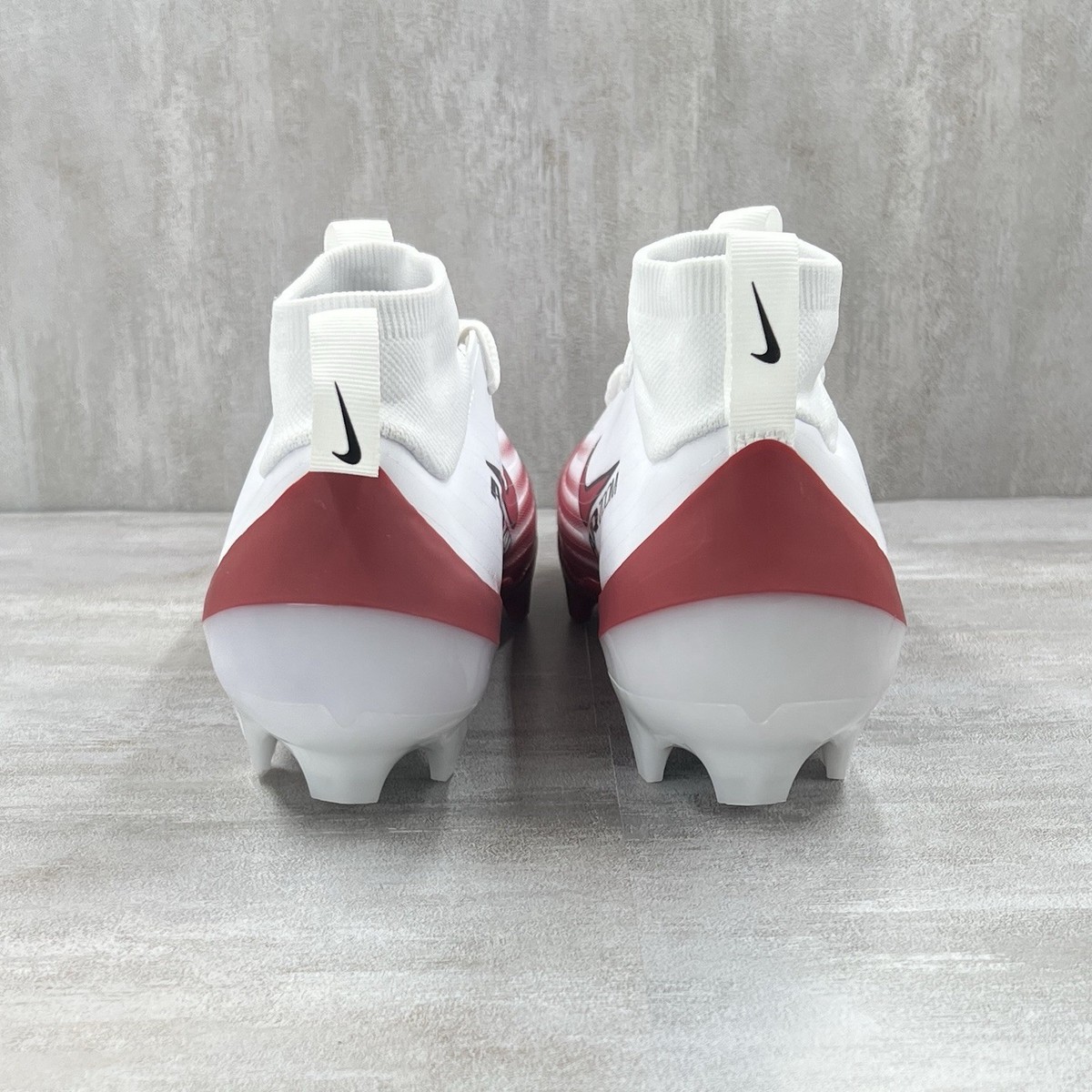 Nike Air Zoom Vapor 1 Football Cleats White Red Men's Size 8