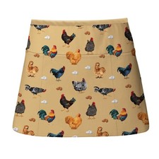 Unisex Waitress Apron for Servers, Adjustable Half Waist Apron With 3 Pockets...