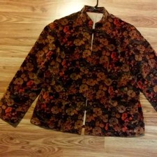 Women's Blazer Fully Lined 2 Pockets Fall Colors 25" L 23" Sleeve 21" Pit to Pit