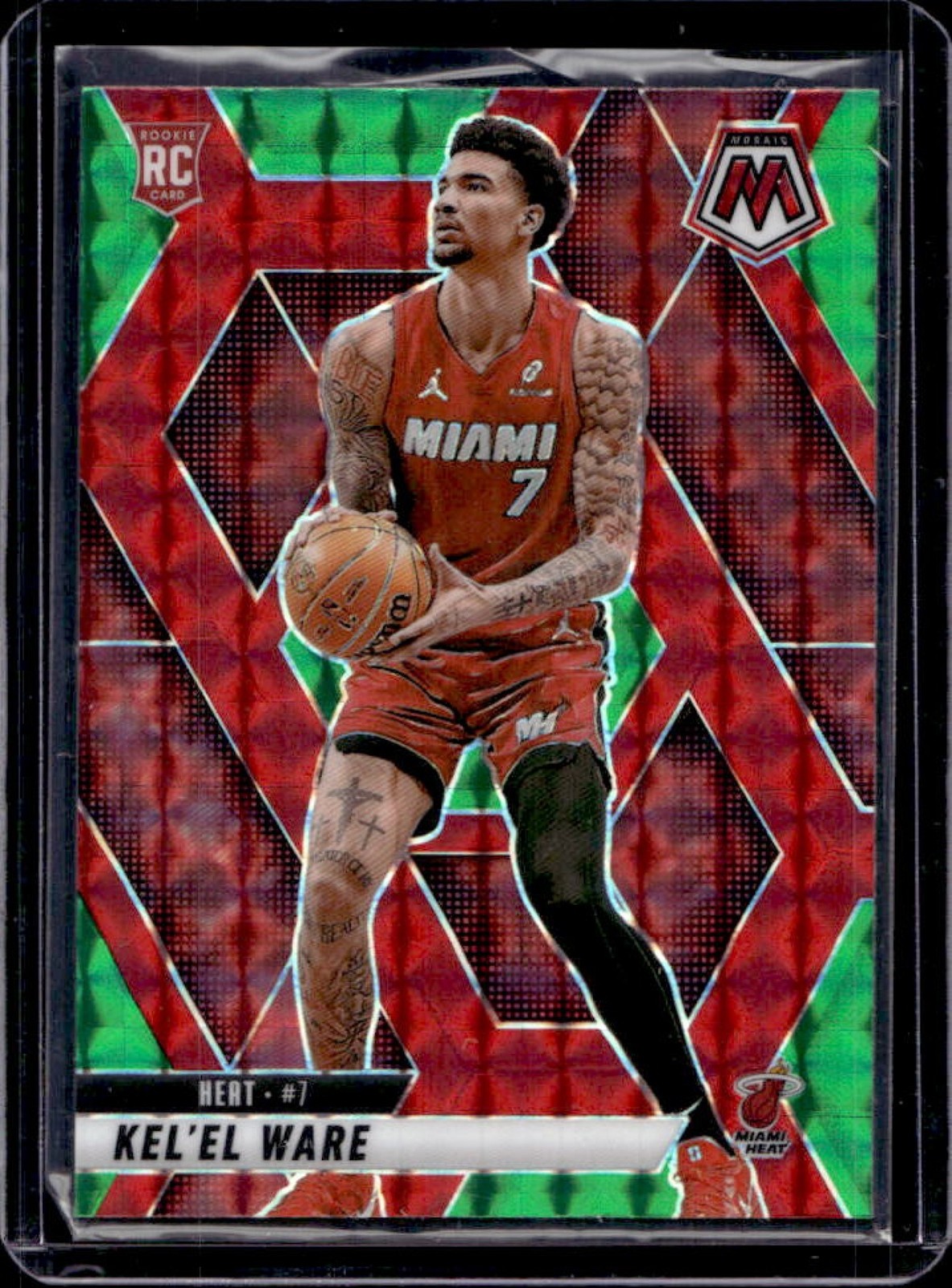 2024-25 Mosaic Kel'el Ware RC Choice Red & Green Rookie #232 Heat